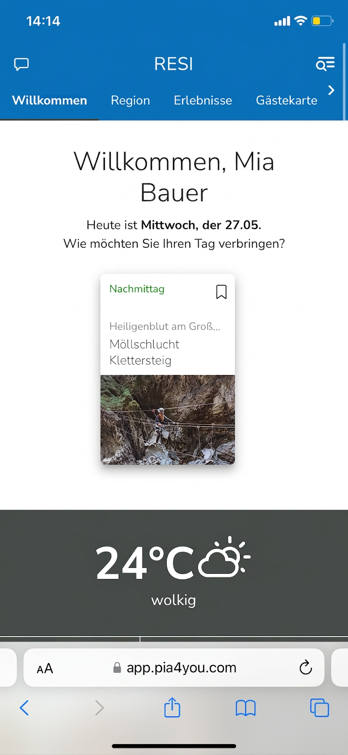 Resi App — Willkommen